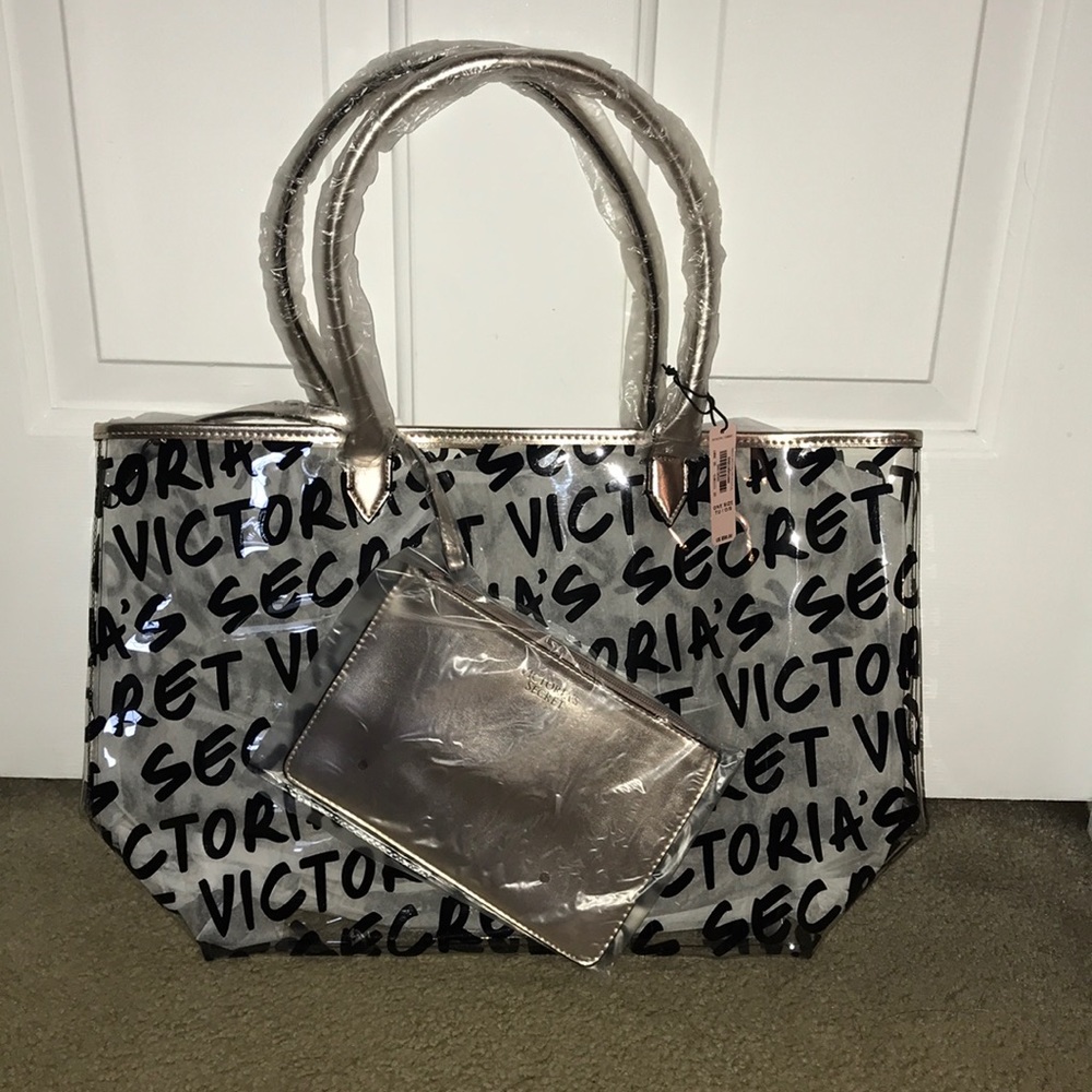 Clear Victoria’s Secret tote